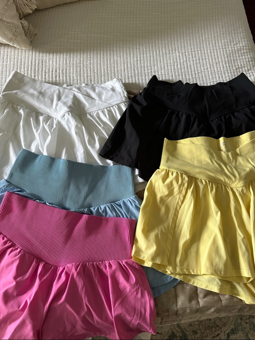 Joy Lab Assorted Active Shorts - Pink, Yellow, Blue, White, Black. Like new.